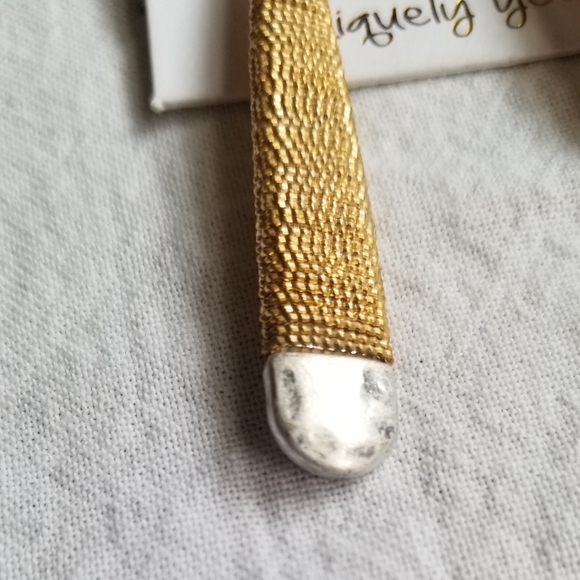 💥 Hammered metal earrings - Picture 2 of 3